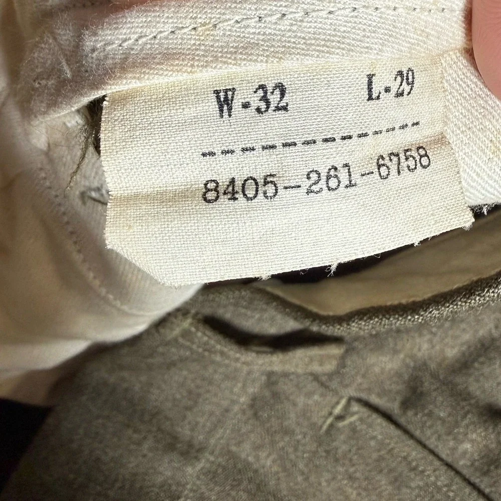 US Military Trousers‎ Men's 31x29 Olive Green Wool M-1952